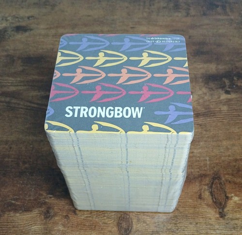 Strongbow cider beer mats - strongbow, x100