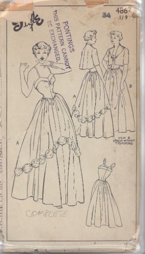 Vintage evening dress bolero - dress,