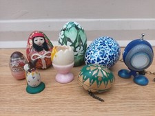 Bundle of 8 pretty mixed ornamental eggs. Easter decoration!
