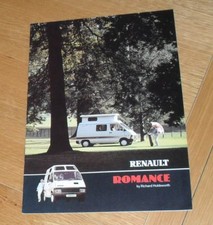 Renault Romance Motorhome Brochure 1987-1988 - ER HT2 HTL Super - Trafic Based