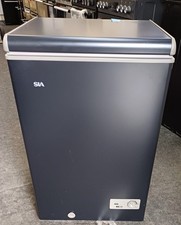 SIA Freestanding 97 L Chest Freezer With Removable Basket In Black - HSCHF97BL/E