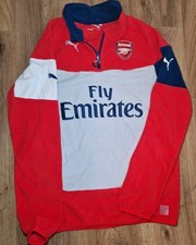 ARSENAL 2014 TRAINING FOOTBALL JACKET PUMA 1/4 TRACK JERSEY SIZE MEDIUM M Jumper