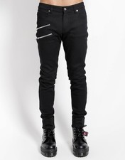 Gothic Biker Jeans - Slim Fit
