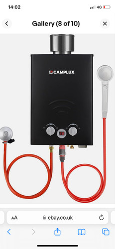 Portable tankless gas water - 6l,