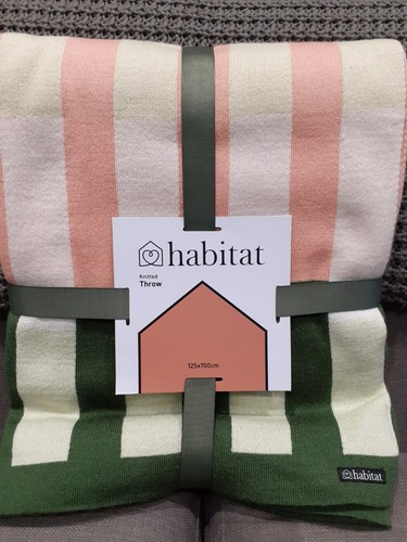 Habitat knitted throw blanket