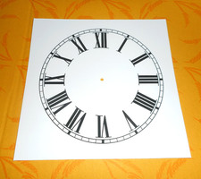 clock dial face paper card 3"