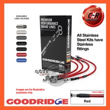 Goodridge StainlessSteel Red Brake Hoses For TVR 350i 1983-1989 STV0600-4C-RD