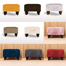 Modern Ottoman Linen Pouffe