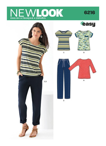 New look 6216 tops - tops, trousers