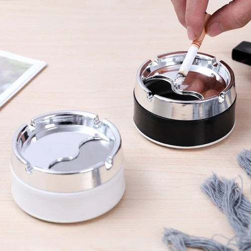 Stainless steel ashtray with - stainless,