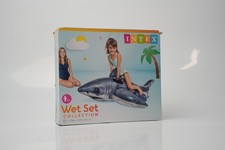 New Intex Wet Set Collection Shark Ride On Pool Inflatable