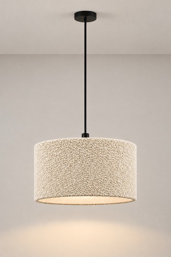 Cream boucle light shade only - cream,