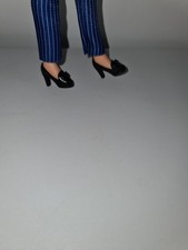 Sindy Fashion Doll Shoes Platform Black Vintage Sindy Compatible Shoes Only