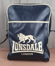 Vintage Lonsdale London Messenger/Shoulder Bag Blue Retro Gym Bag