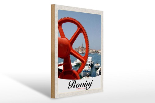 Wooden sign travel - wooden, cm