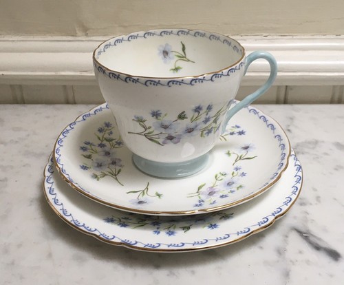 Vintage shelley blue rock - shelley, tea