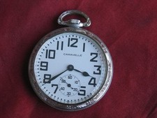 Bulova Caravelle Swiss 17-Jewel Railroad Style Pocket Watch, Unitas 6497