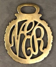 North Eastern Railways NER LNER Railway Train Script Horse Brass