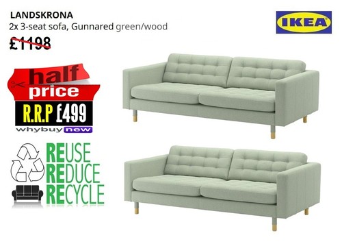 Rrp 1198 ikea landskrona - rrp:£1198, 2x