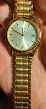 Vintage Pulsar By Seiko Ladies Quartz Bracelet Watch 32mm Case V732-X036