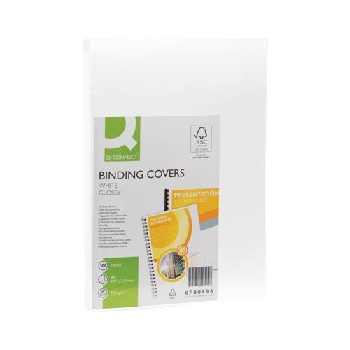 White comb binder cover - a4,