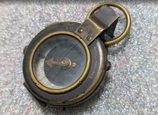Antique Cased Brass Compass U
