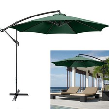 3M Banana Parasol Sun Shade Patio Hanging Umbrella Cantilever Outdoor Garden UK