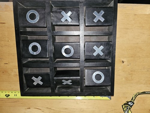 Noughts and crosses wooden - and,