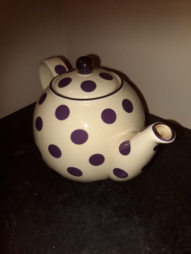 Teapot purple spotted - teapot,