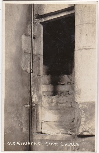 Old staircase inside church - staircase,