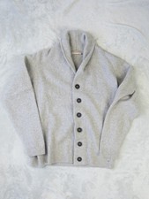 John Smedley Rockford Shawl Collar Cardigan XL Grey Cashmere Merino Wool Men's