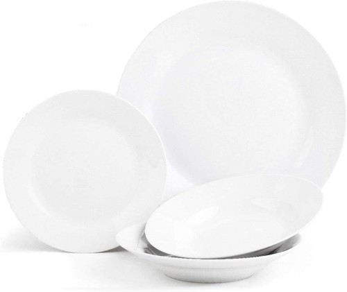 Piece white dinner set - white,