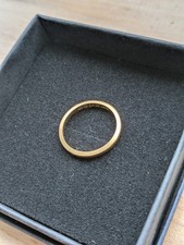Antique 1860 HM Solid Gold 22ct Wedding Band Ring Size N