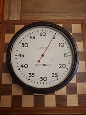RARE Vintage 1940s Smiths Bakelite Sectric Wall Stop Clock Seconds 30cm RAF ??