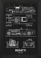Bugatti T59 1934 Framed Wall