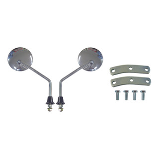 Round mirrors 10mm chrome left - chrome,
