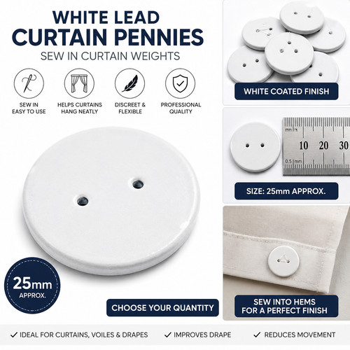 White lead curtain weights - lead,