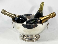 SUPERB LARGE SILVER PLATED CHAMPAGNE WINE COOLER MULTI BOTTLE ICE BUCKET h