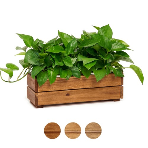 Wooden planter box x - planter,
