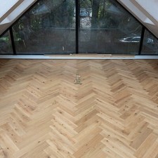 58m2 📦 Pallet 14/2mm Natural Brush Oil Oak Herringbone Engineered Wood Flooring