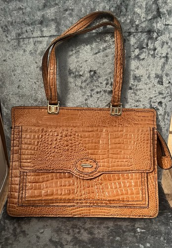Vintage leather crocodile skin - leather,