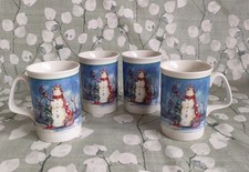 4 x Snowman Christmas Mugs