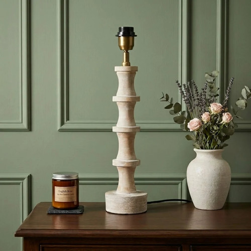 Aartin nova wood table - wood, lamp