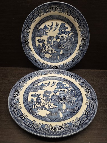 26cm blue willow dinner plates