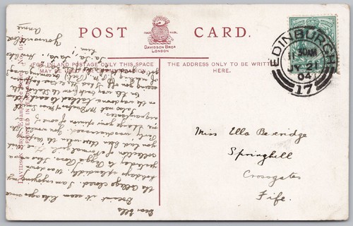 Crossgates fife postcard sent - crossgates,
