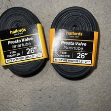 2 X Halford Presta Valve
