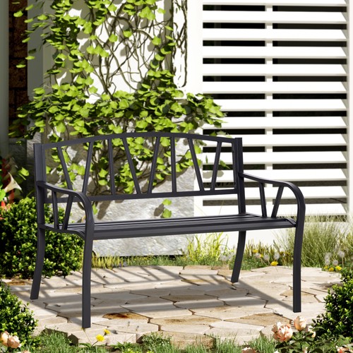 Seater garden bench metal - garden,