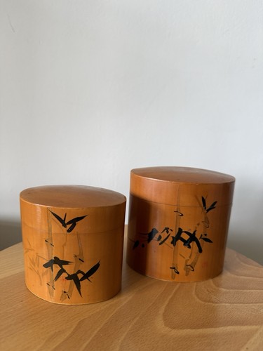 Vintage bamboo tea - bamboo, caddy