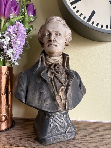 Vintage mozart bust cold - vintage,