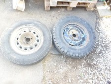 Rice Trailer , Horsebox pair of EARLY 16in , 3 stud Wheels with Scrap Tyres